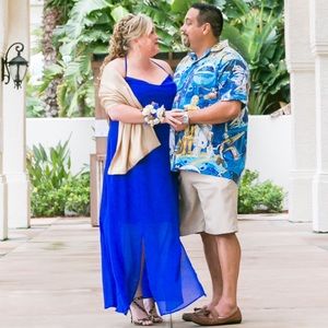 City Chic Sheer Flowy Long Halter Dress